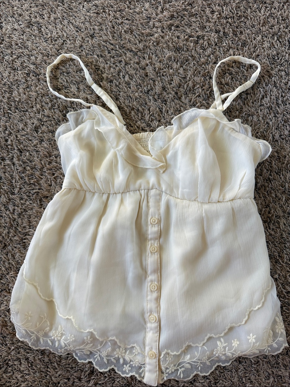 Hollister Embroidered Baby Doll tank